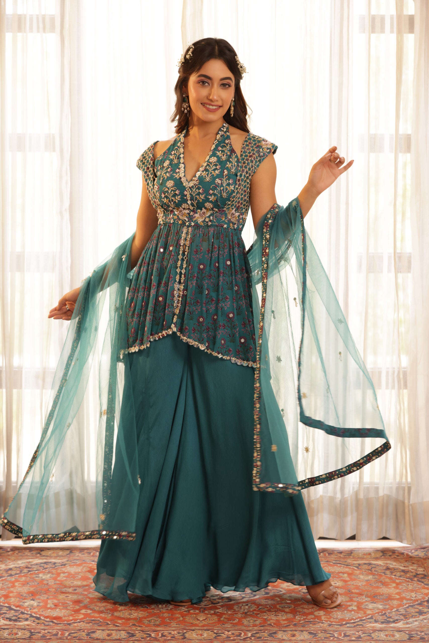 Embroidered Sharara Set image 0