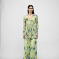 PEACOCK HIGHLITED PEPLUM KURTA PAIRED WITH PEACOCK SHARARA PANTS image 0