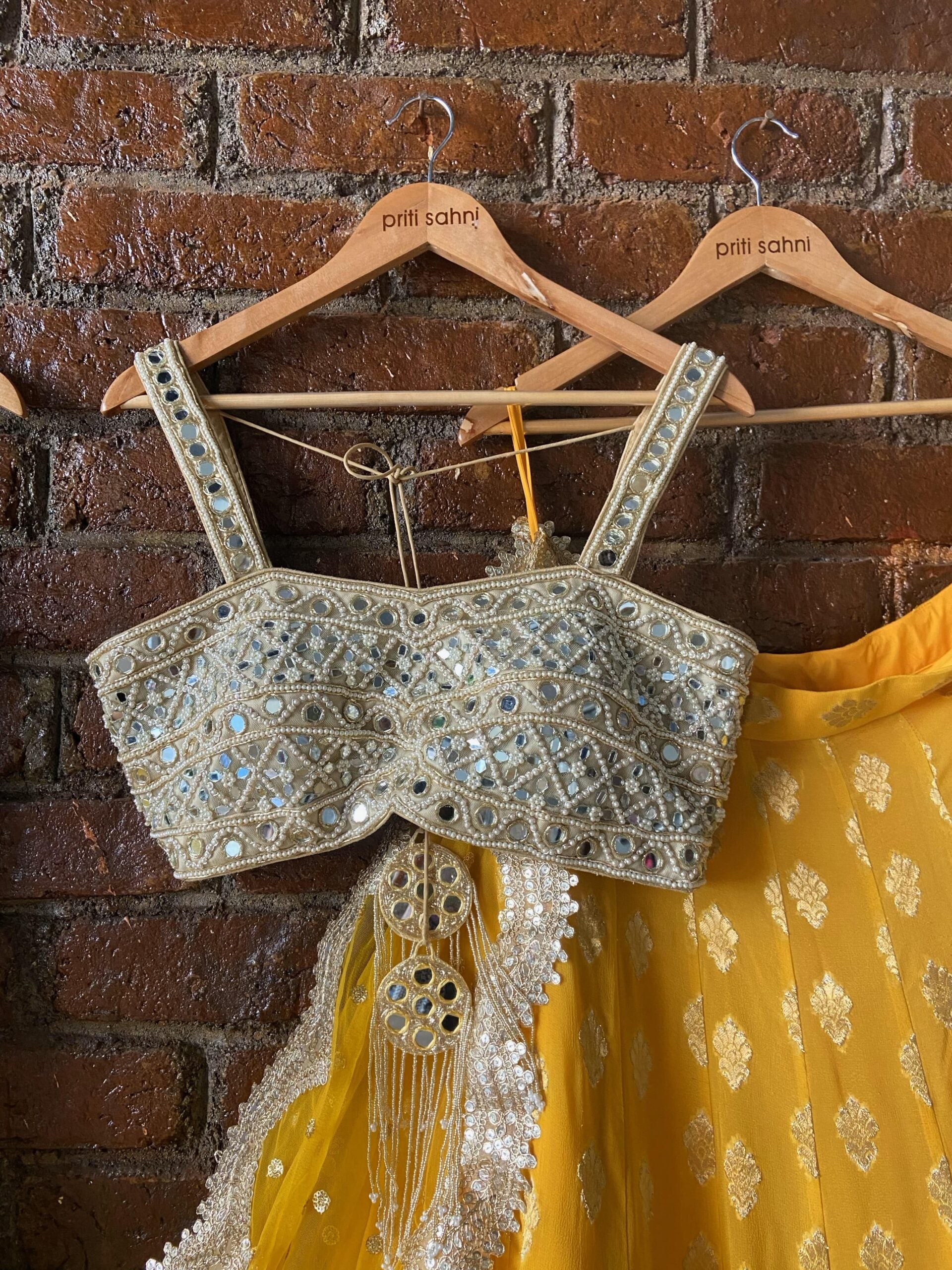 Turmeric Yellow Ruffle Lehenga Set image 1