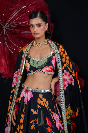 Ebony Lehenga Set image 2