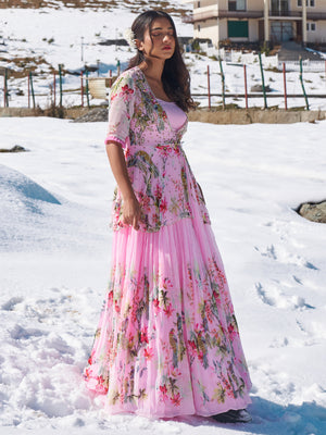 Baby Pink Anarkali Gown image 2