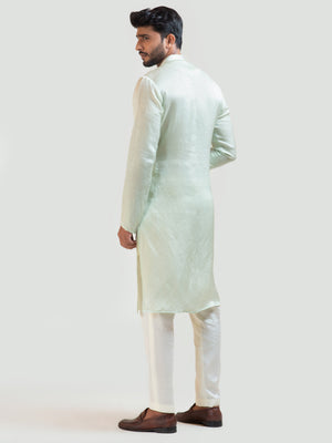 Mint Green Diya Embroidered Kurta Set image 2