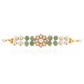 Gold Plated Jadtar Stone And Bead Bracelet image 0