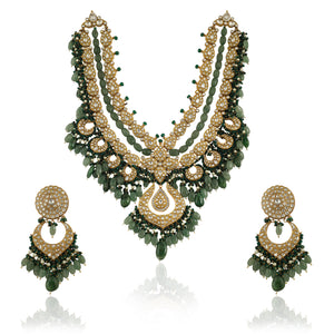 Bridal Double Layered Necklace Set image 0