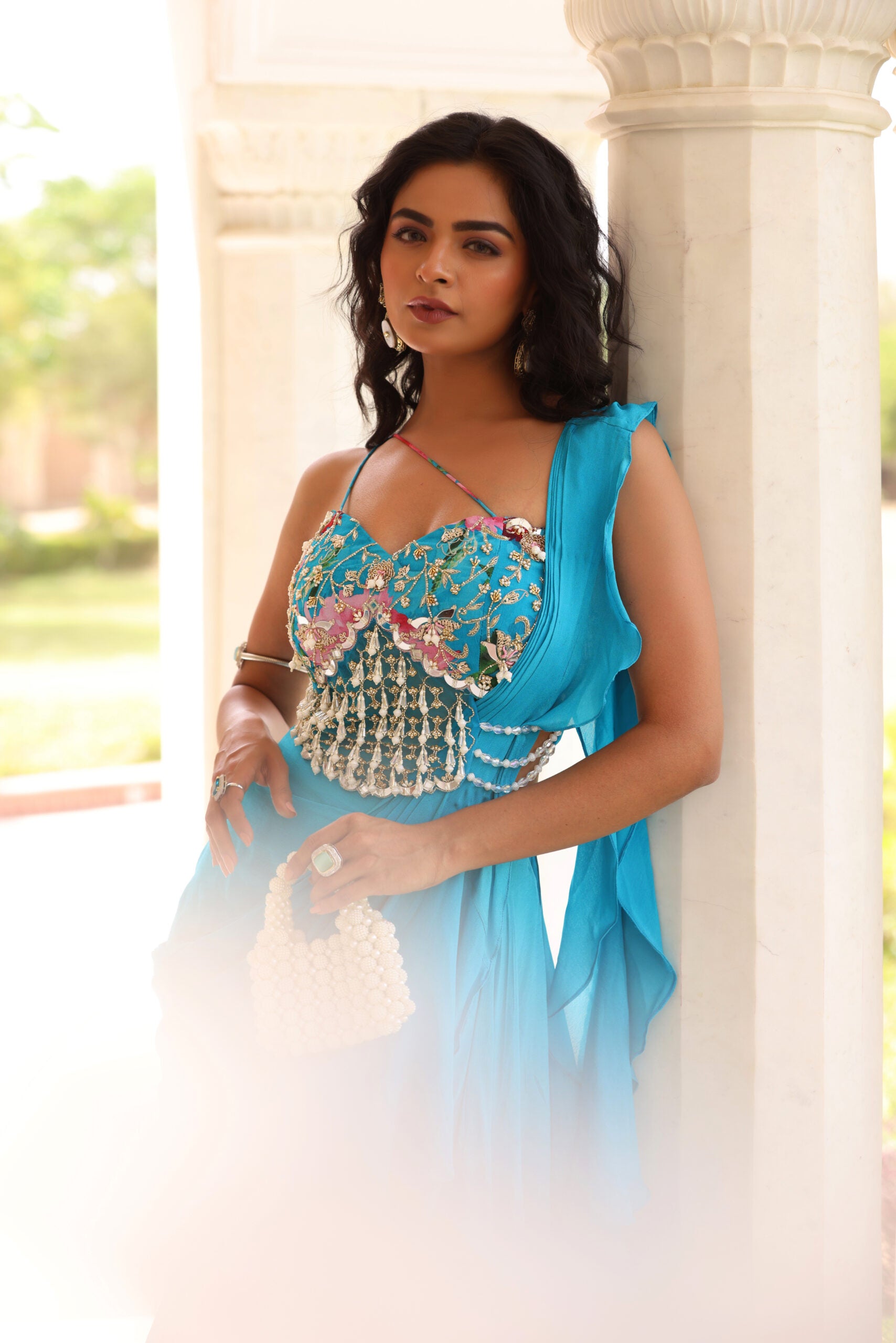 Ruffled Drape Skirt Set image 9