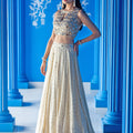 Ivory Lucknowi Heart Embroidered Lehenga Set image 0