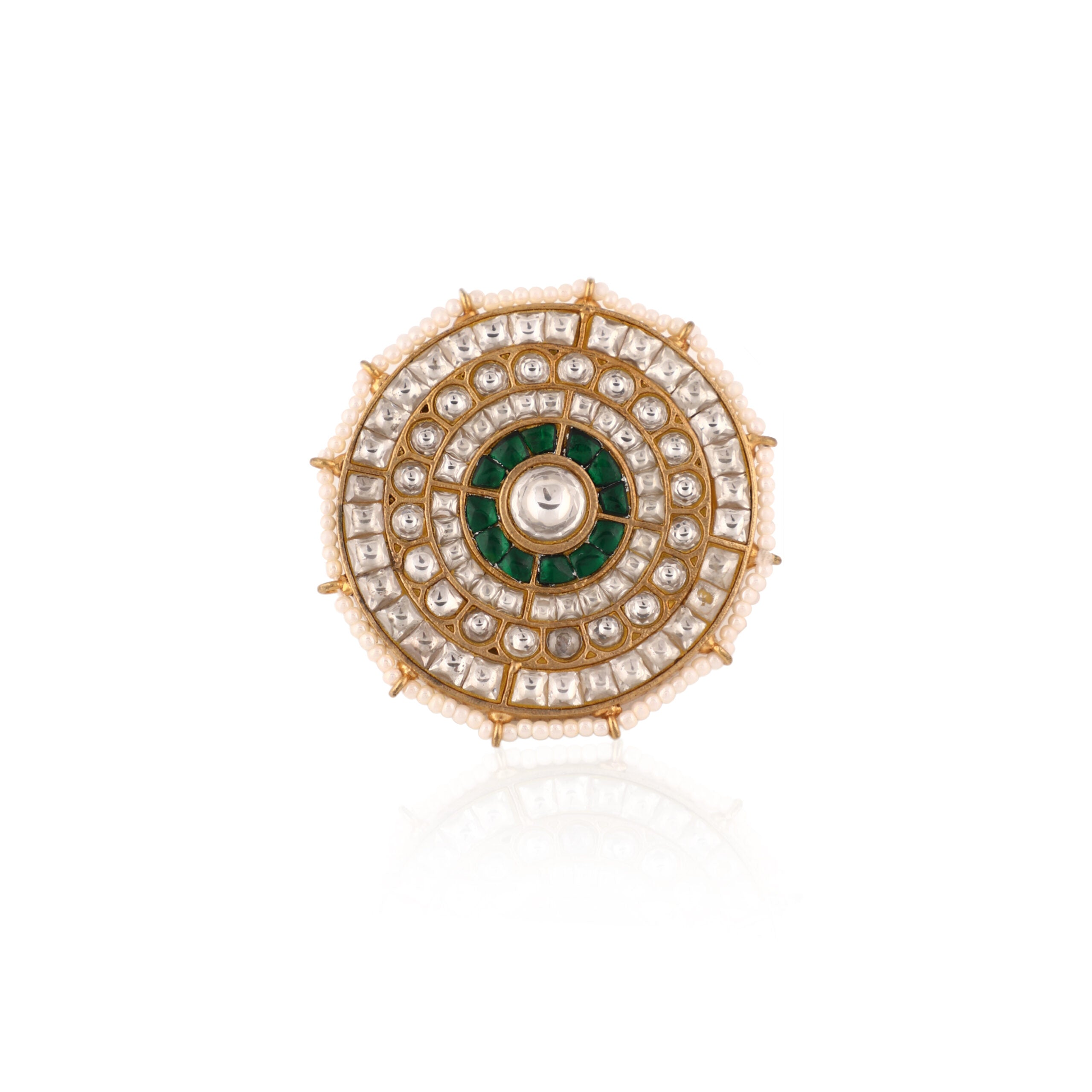 Floral Studded Design Ring image 1