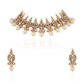 Off White Pearl and Jadtar Elegance Choker Set image 0