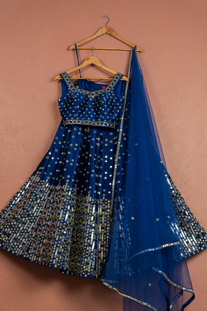 Azure Blue Lehenga Set - S image
