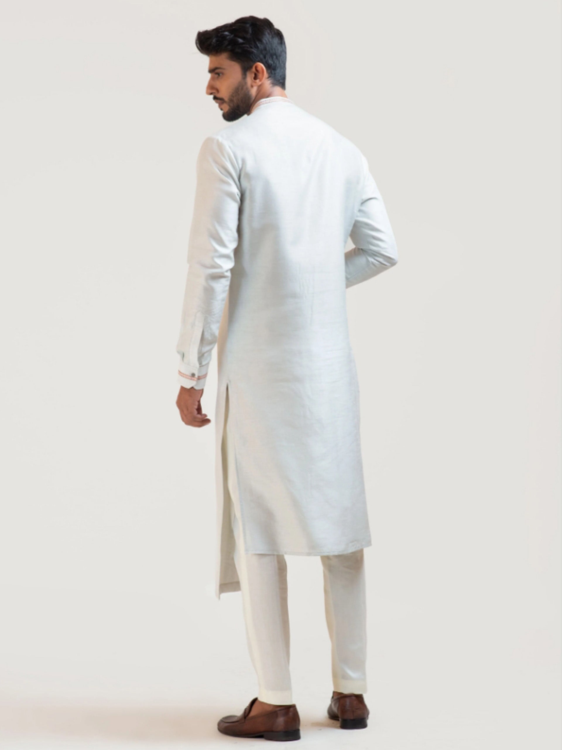 Sea Blue Madhubani Nehru Kurta Set image 4