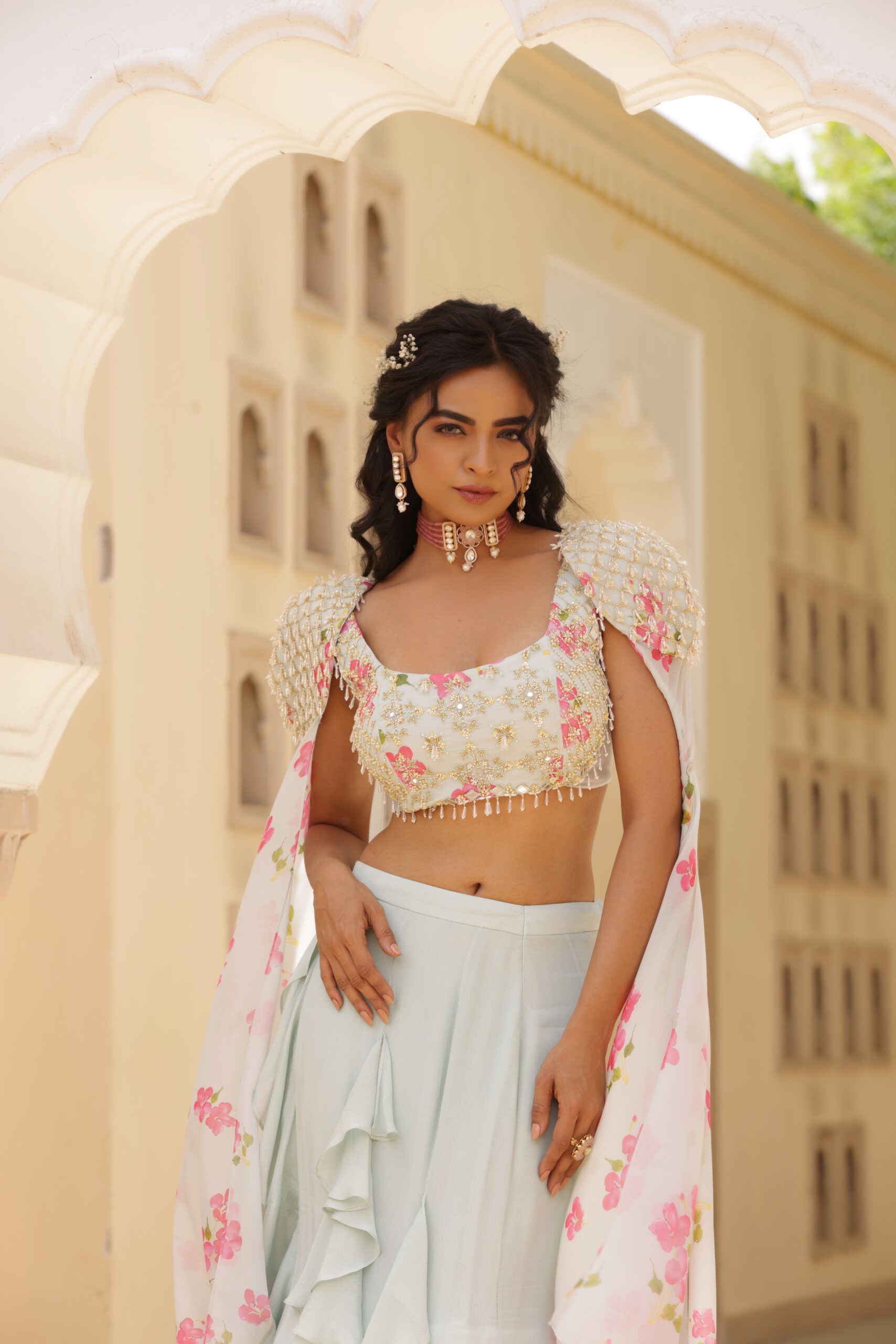 Fish Cut Skirt With Ruffle Details image 12