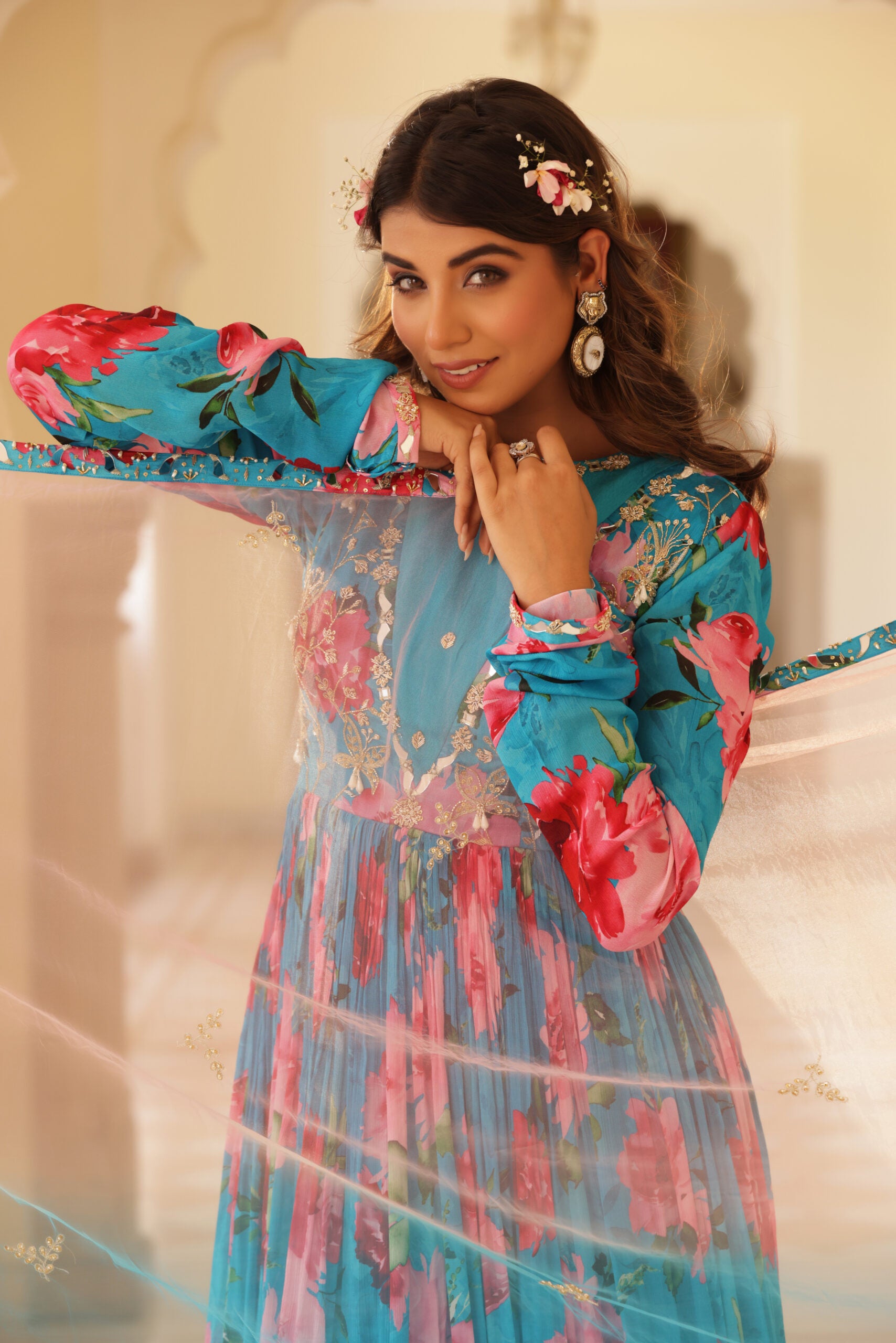 Floral Printed Anarkali image 4