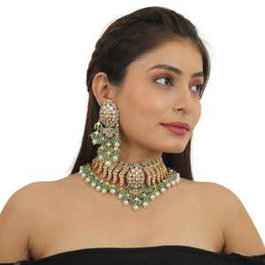 22KT Gold Plated Festive Necklace Set image 1