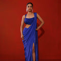 Saphire Slit Saree image 0
