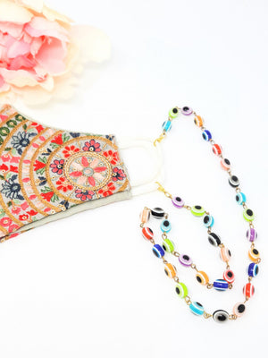Multicolor Evil Eye Mask Chain image 1
