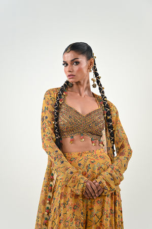 M FLARED PANT EMBROIDERED JACKET SET image 3