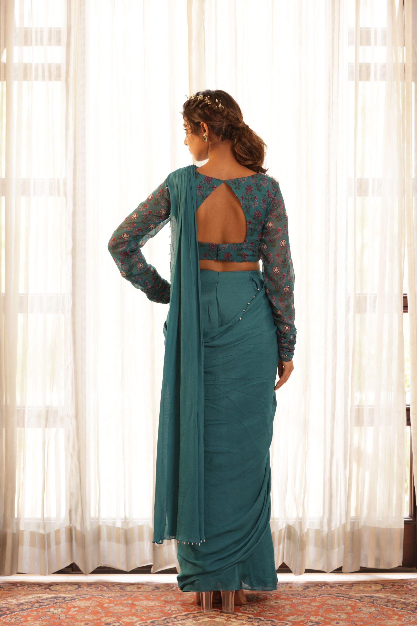 Pre Drape Saree image 11
