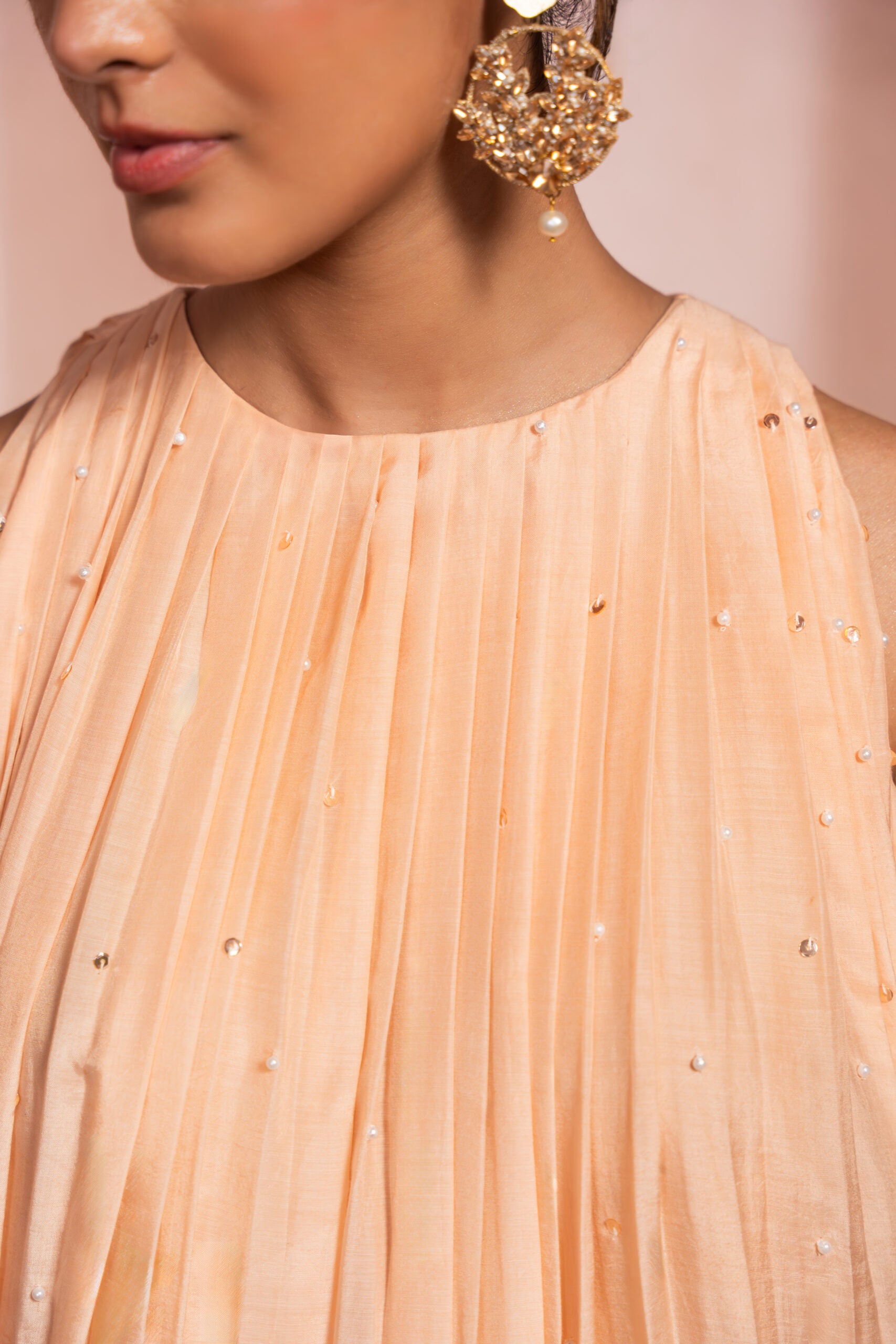 Peachy Keen Flared Kurta Set image 1