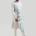 Ice Blue Overlap Kurta Set image 0