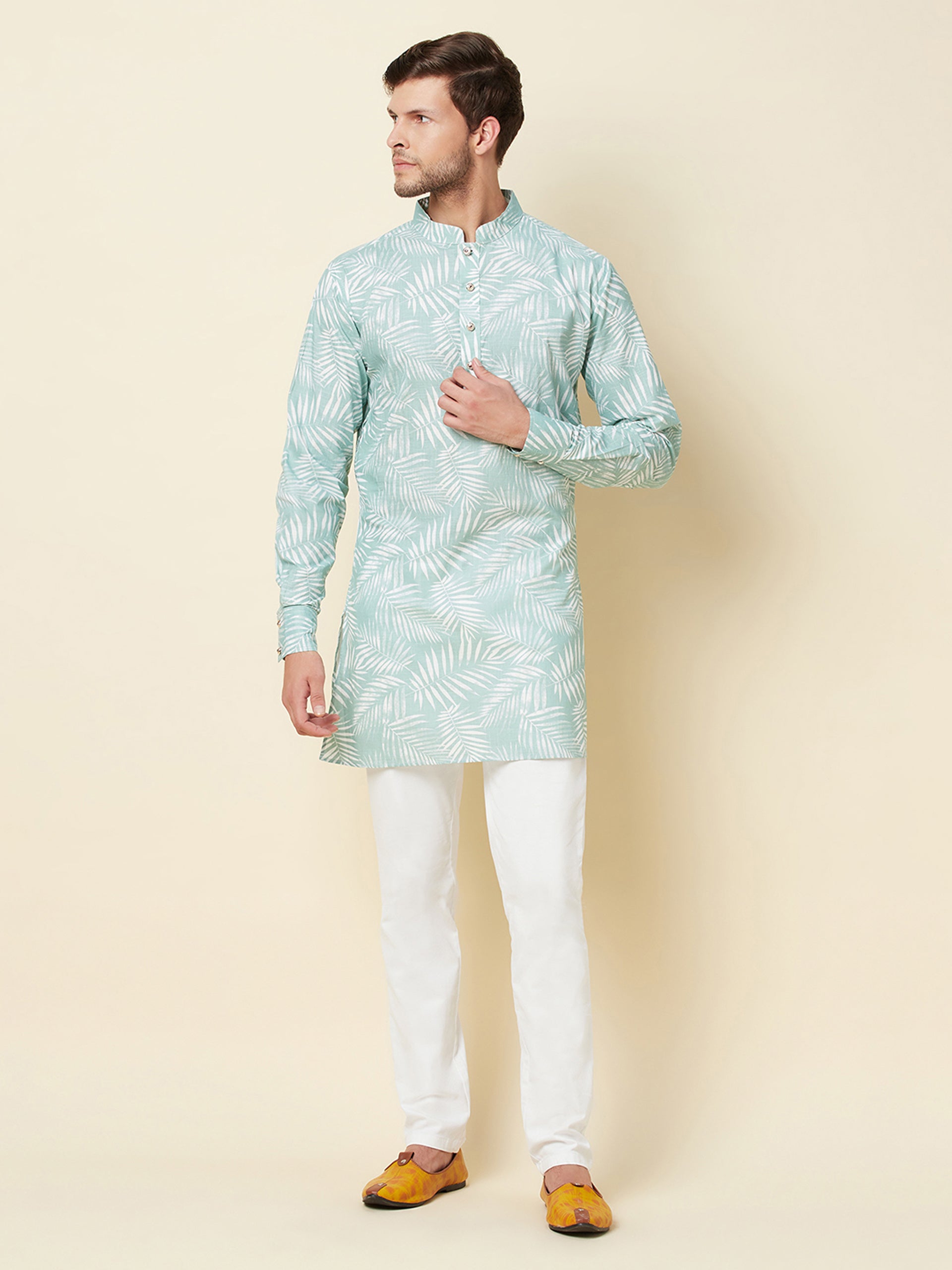 Tropical Print Kurta - M image