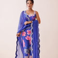 Blue Square Neck Kurta Set image 0