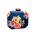 Blue Dahlia Embroidered Clutch image 0