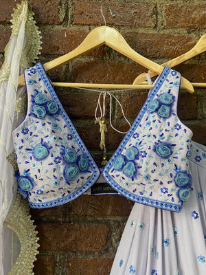 Periwinkle Sharmily Lehenga Set image 3
