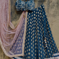 Deep Green Ruffle Lehenga Set image 0