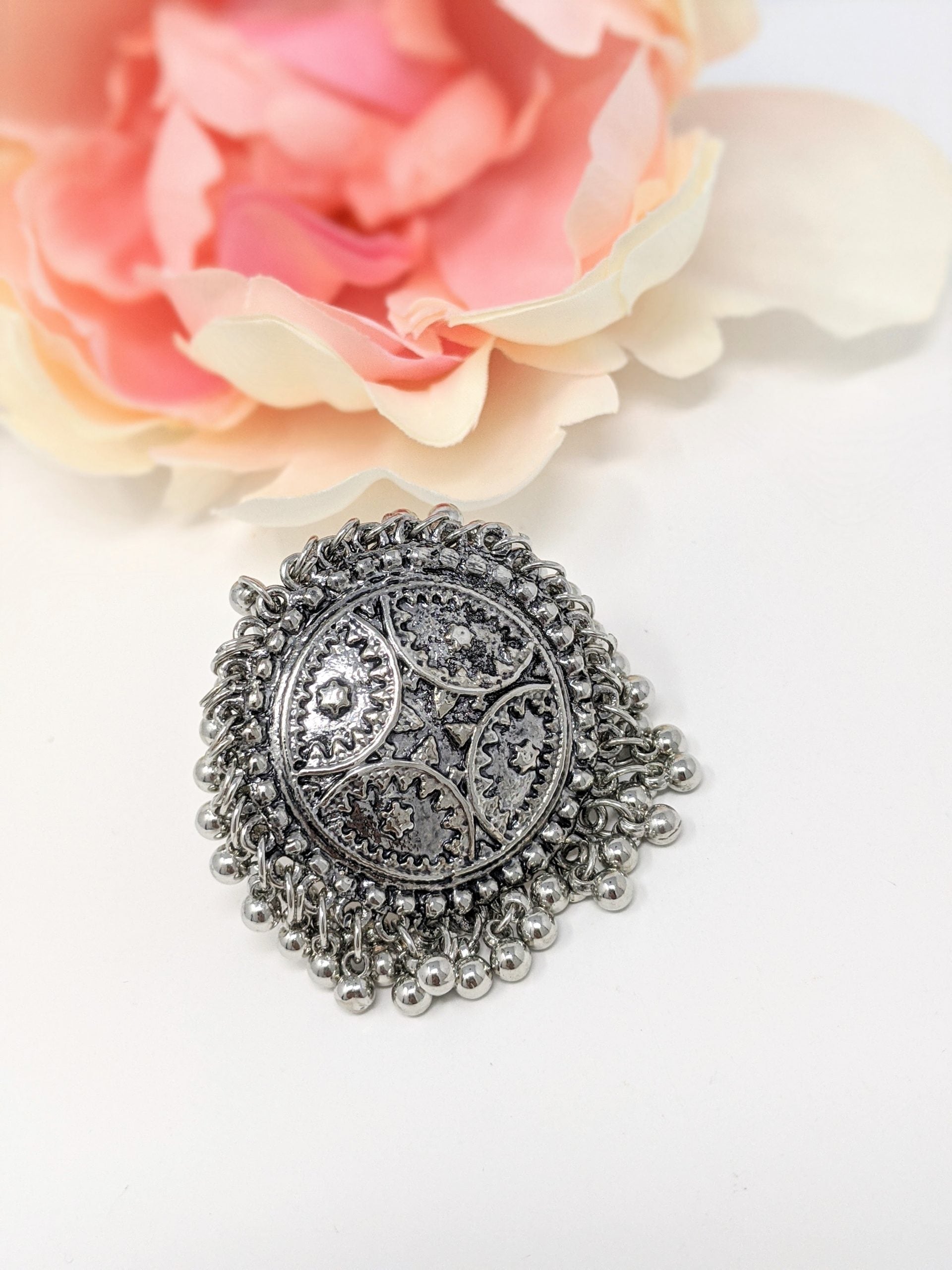 Oxidized Ring with Ghungroo image 3