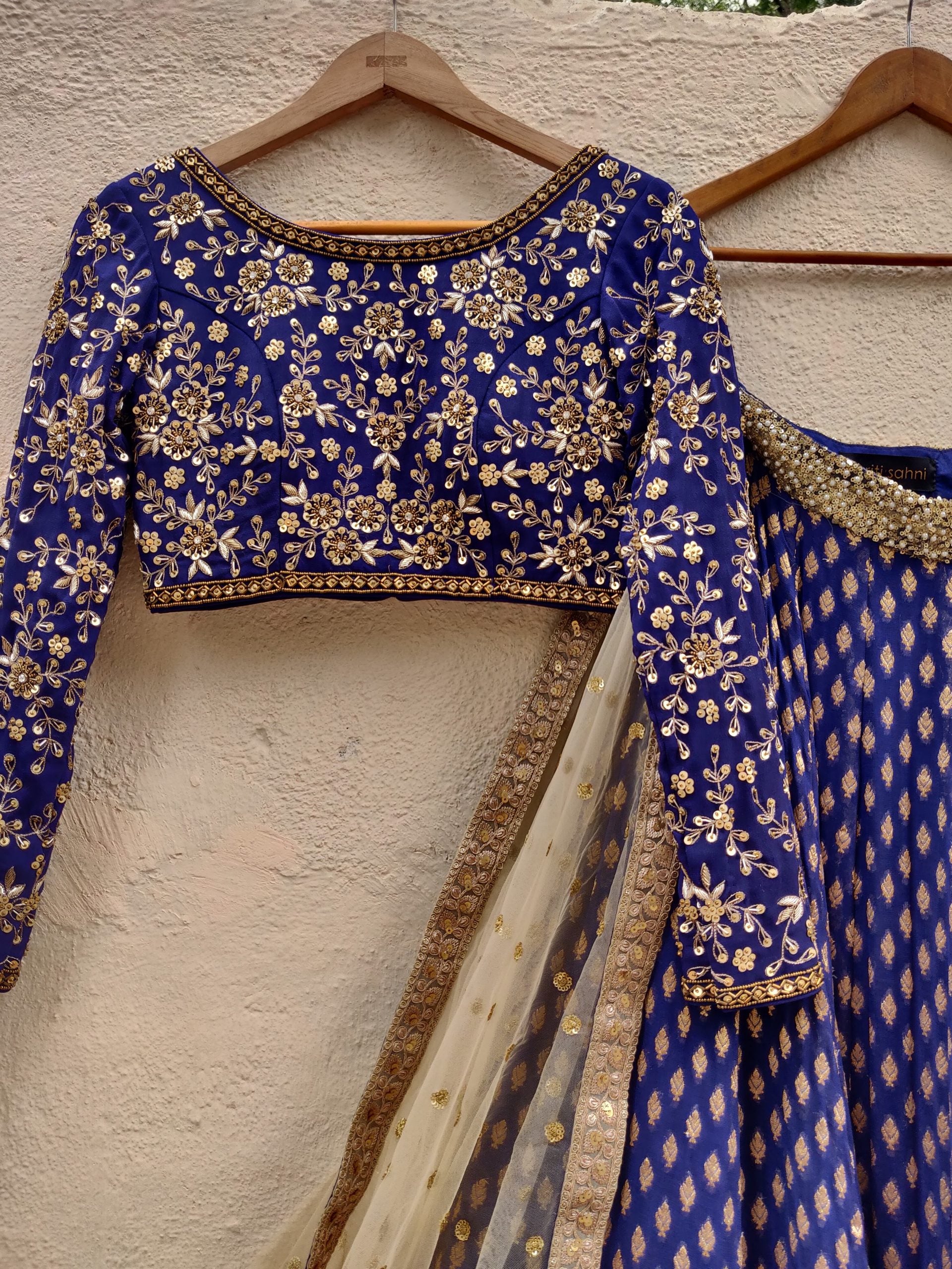 Indigo Blue Sharmily Lehenga image 1