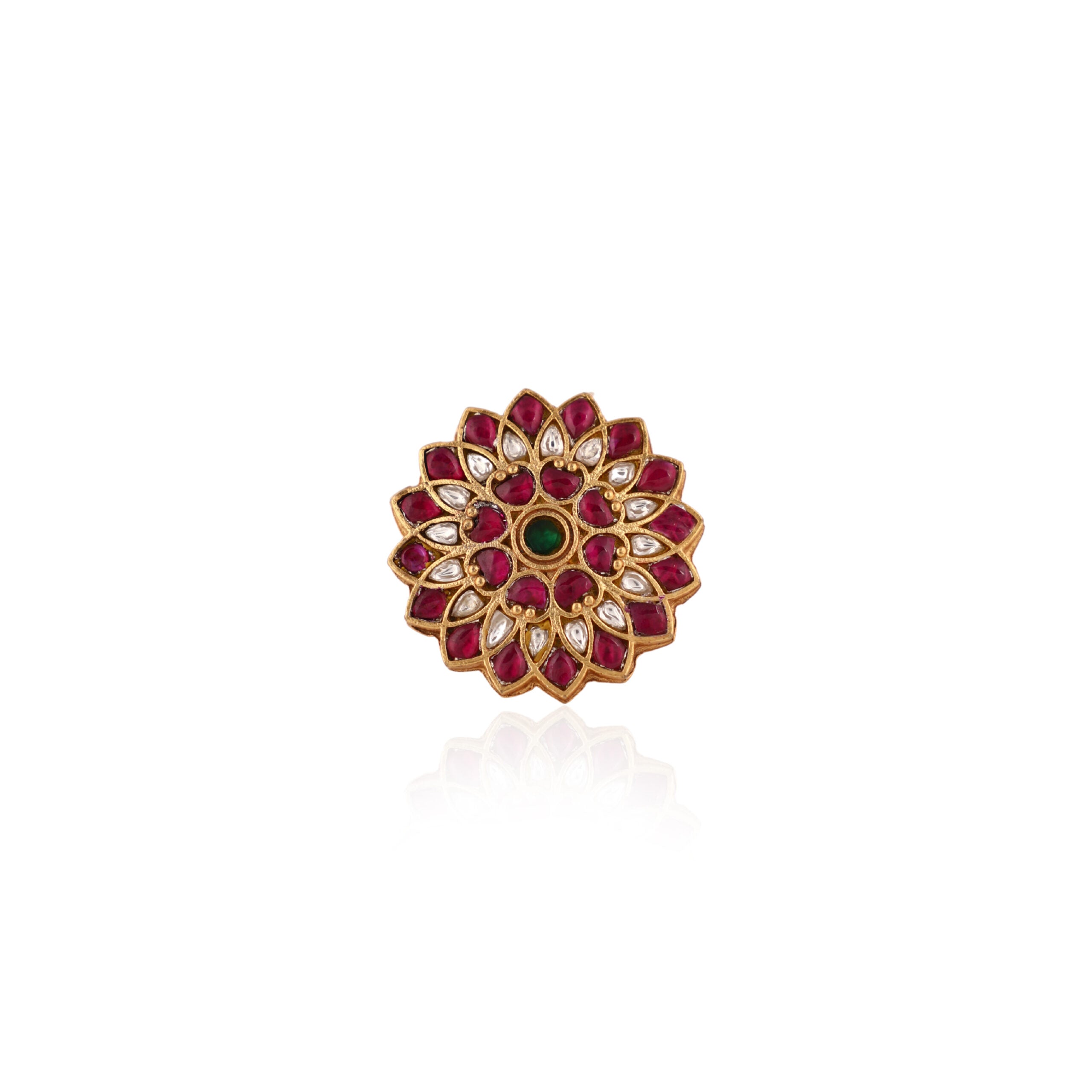 White And Pink Gold Plated Adjustable Ring image 0