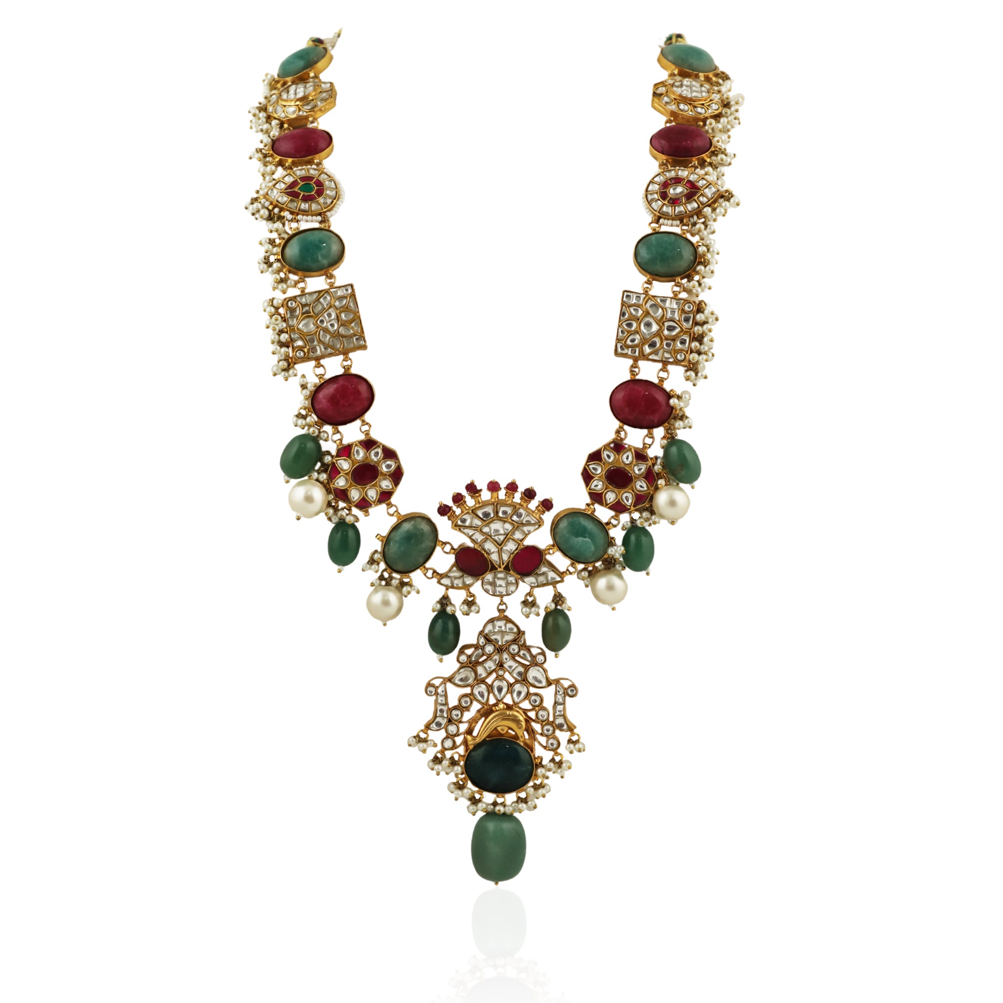 Multicoloured Long Necklace Set image 3