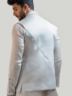 Gray Maple Leaf Nehru Jacket image 2
