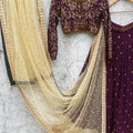 Wine Lehenga image 0