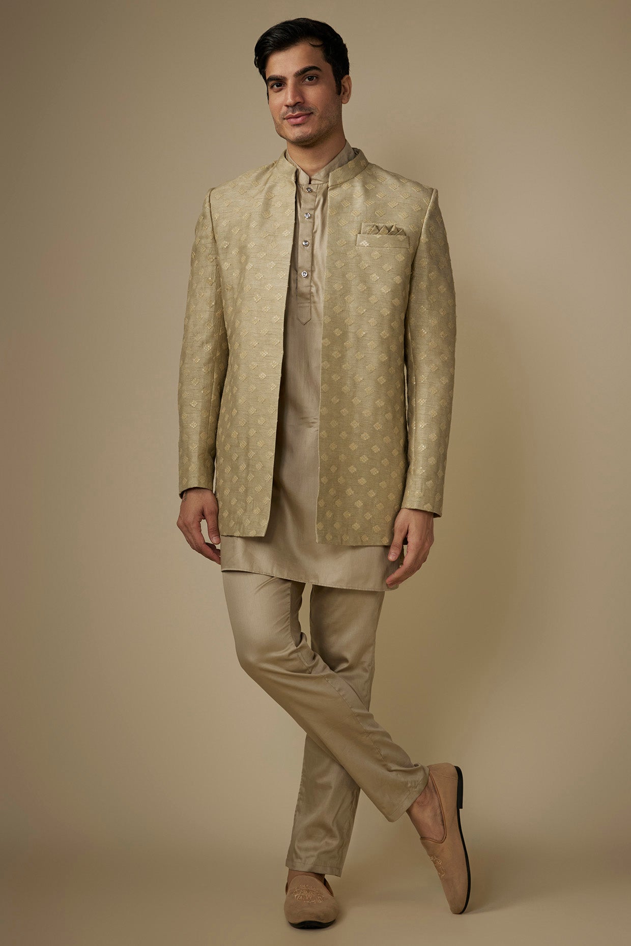 Champagne Gold Indo Western Set (Copy) image 0