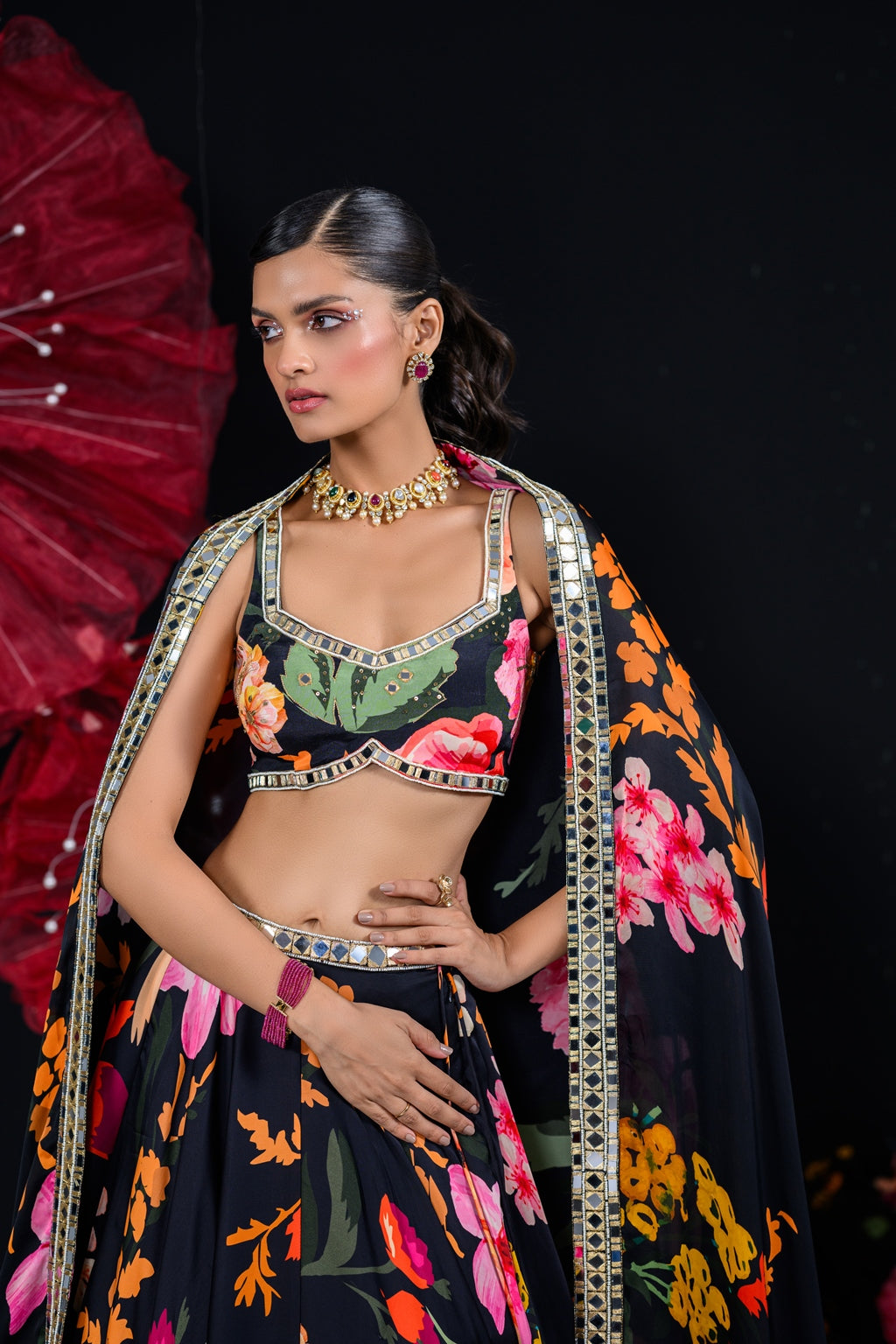 Ebony Lehenga Set image 4