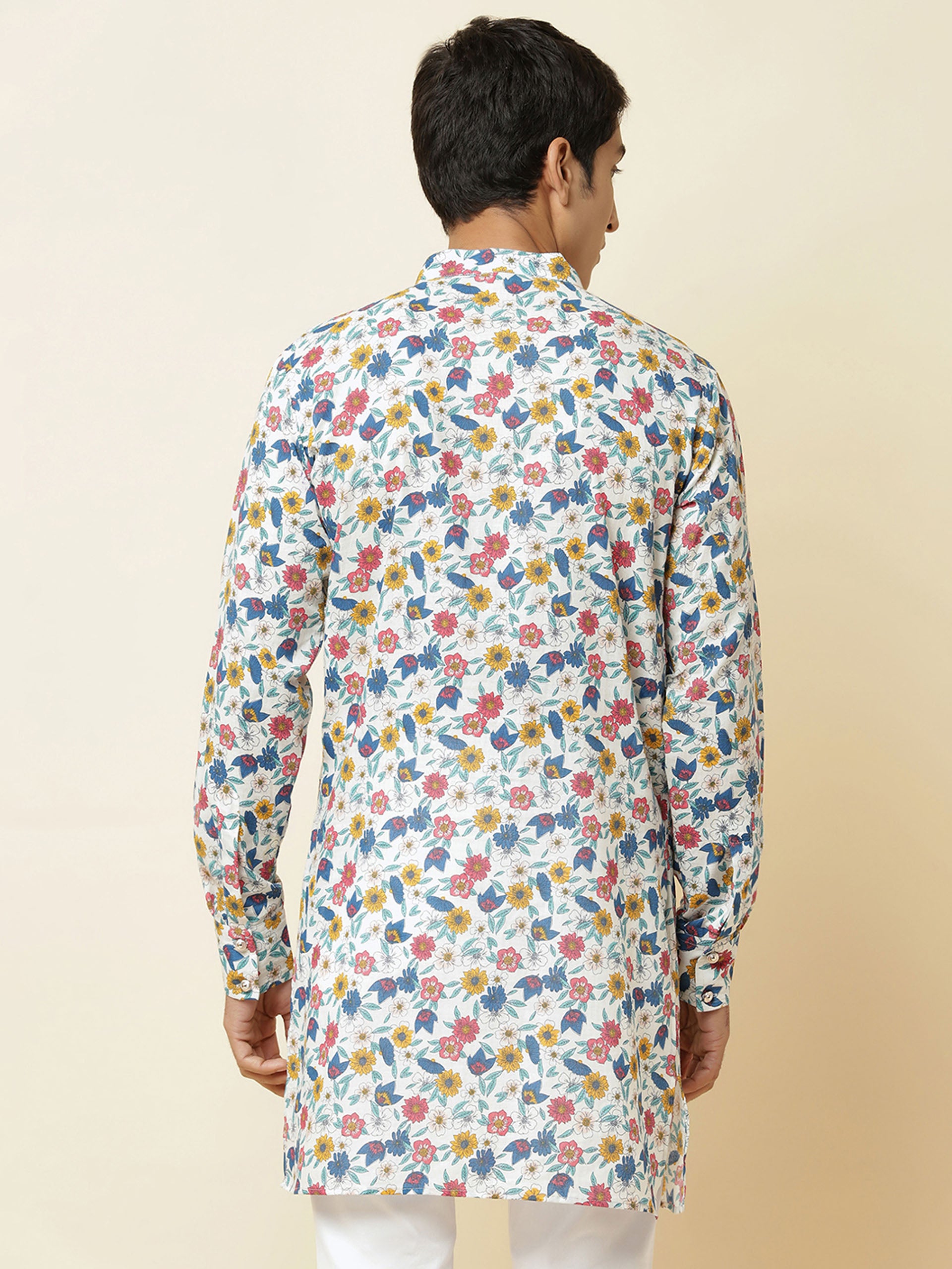 Multicolored Floral Print Kurta image 4