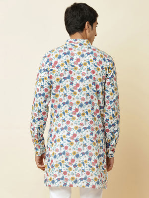 Multicolored Floral Print Kurta image 4