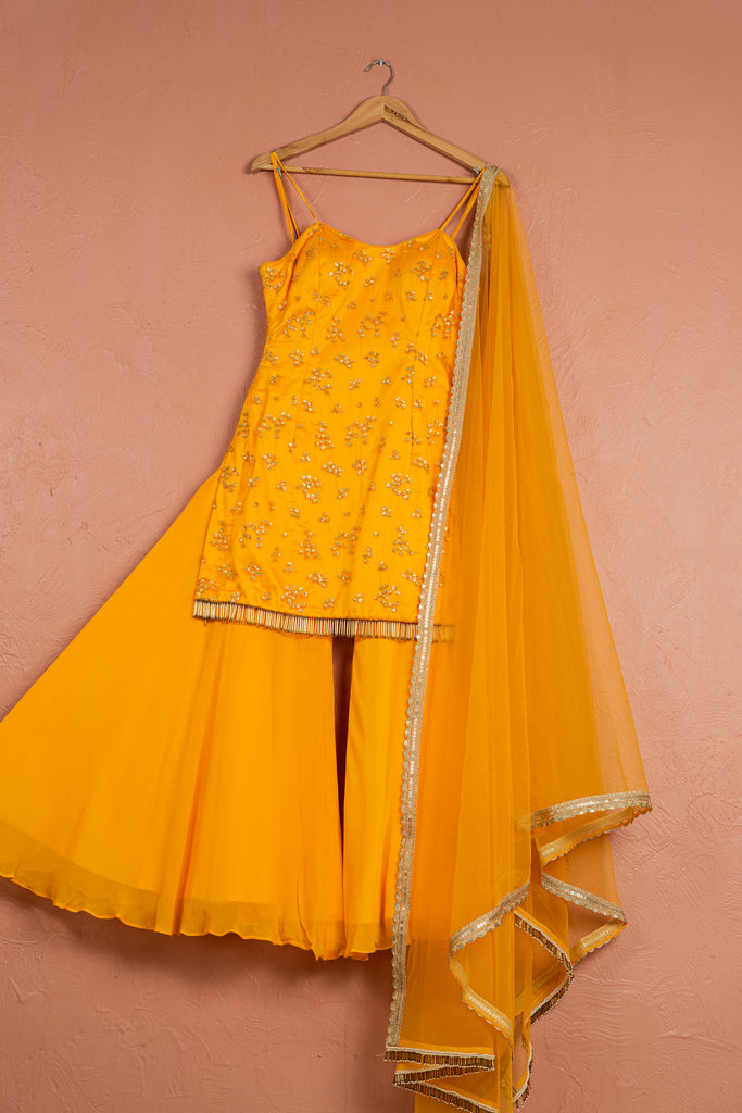 Mango Yellow Sharara Set image 0