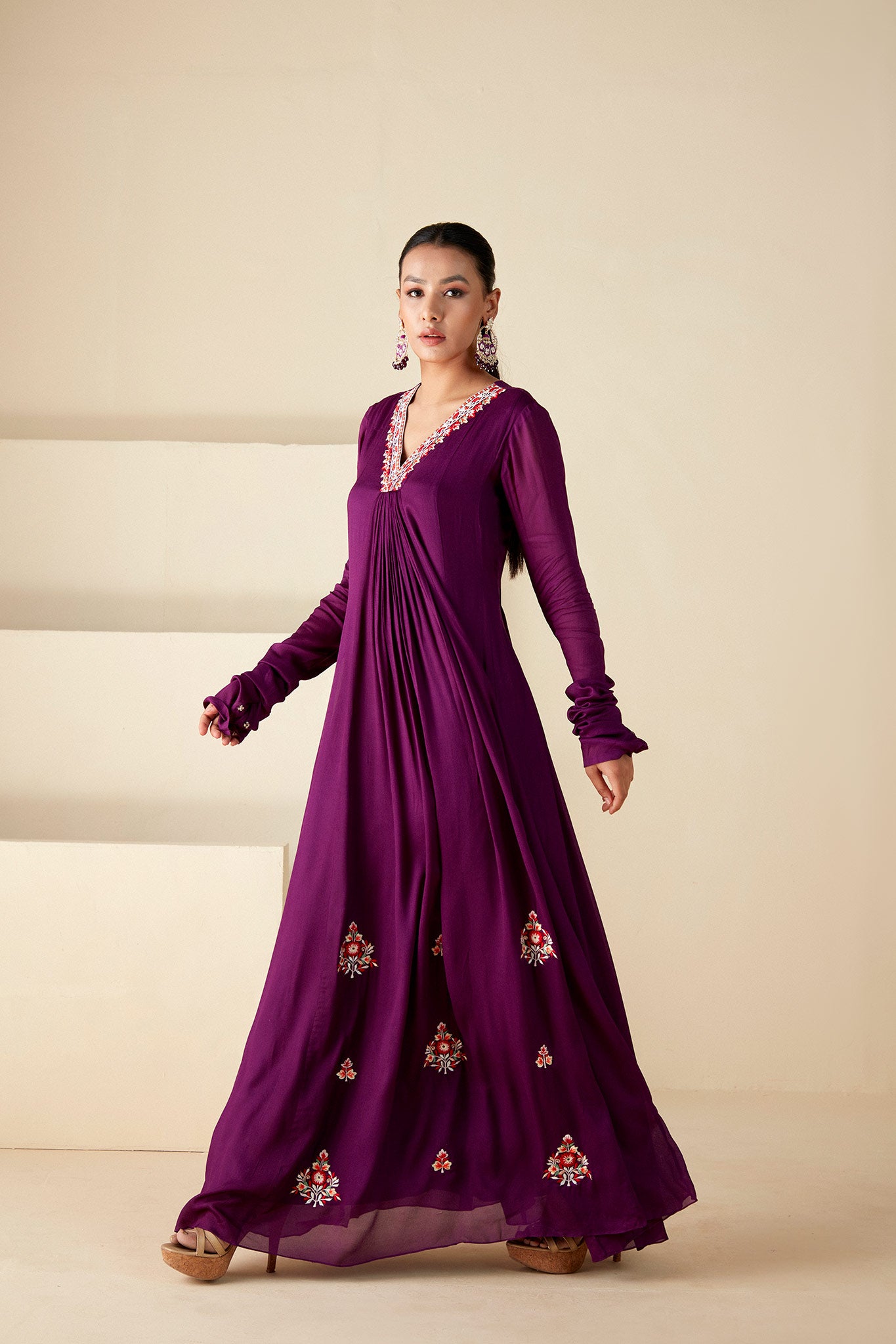 Amethyst A-Line Embroidery Dress image 2