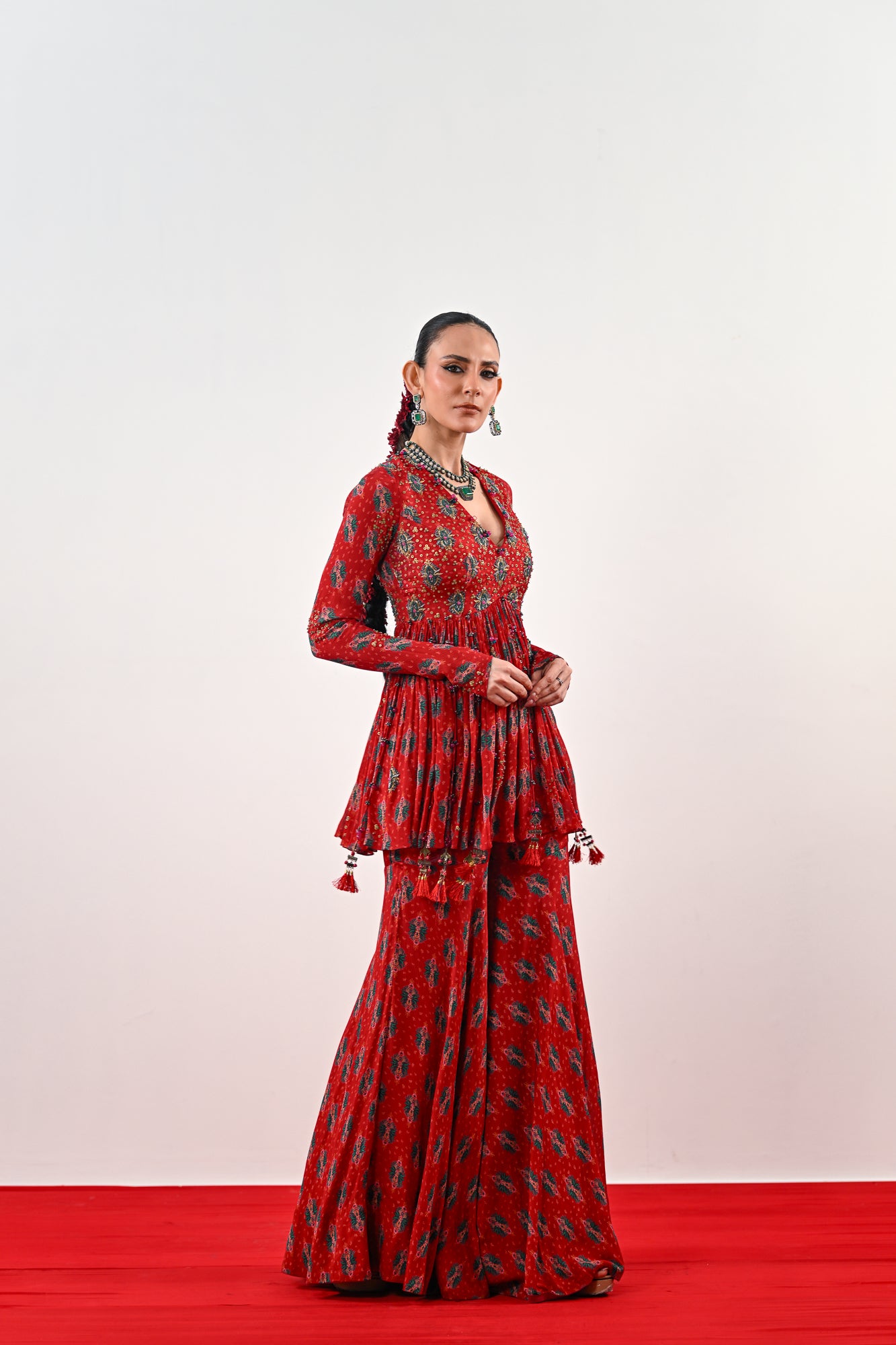 SCARLET ANARKALI SET image 2
