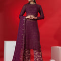 Wine Floral Sequin Suit Set image 0