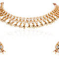 White Choker With Floral Studs image 0