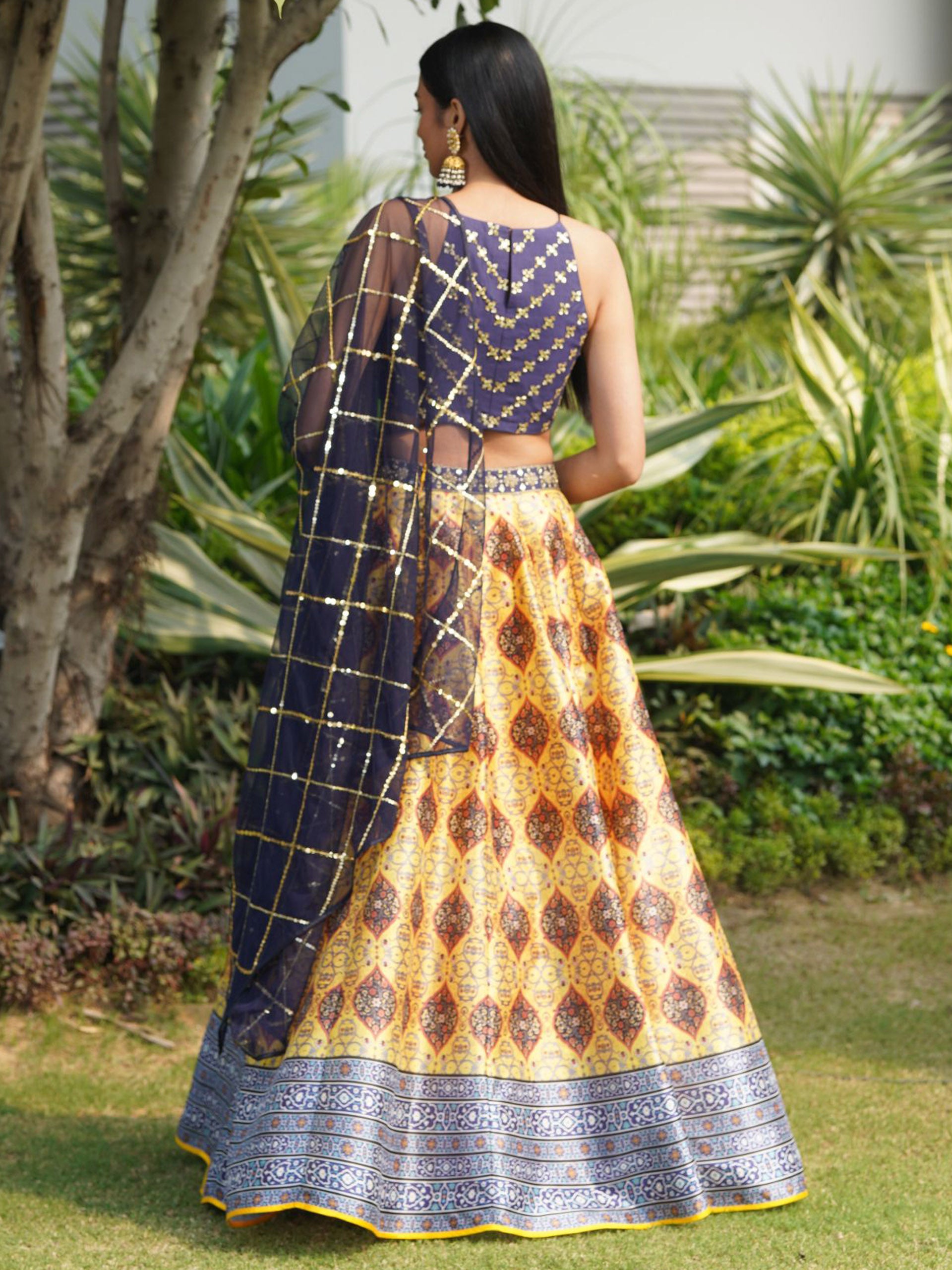 Iqra Print Lehenga Set image 3