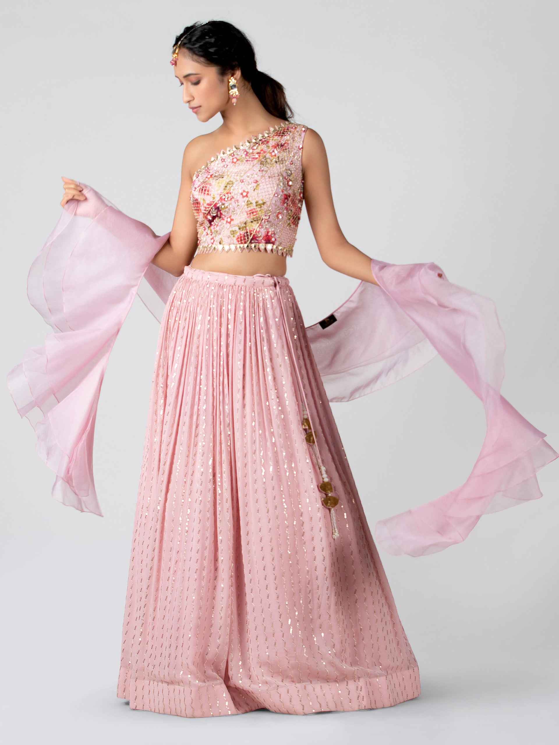 Light Pink Lehenga Set image 3