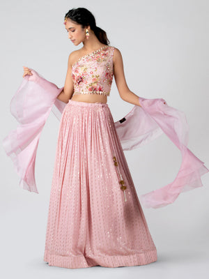 Light Pink Lehenga Set image 3