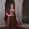 Coffee Palazzo Drape Set image 0