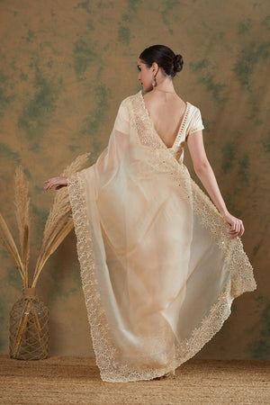 Ivory Saree image 7