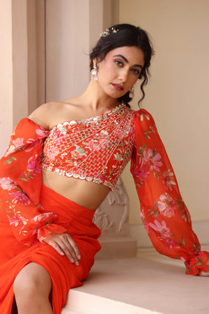 Gathered Drape Skirt Set image 5