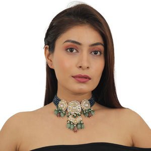 22KT Gold Plated Choker Necklace Set image 5